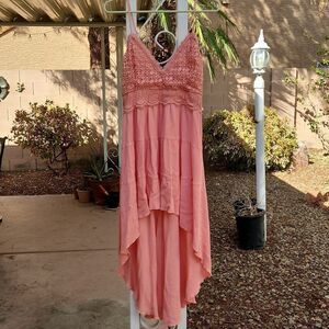 Asymmetrical Pink Dress